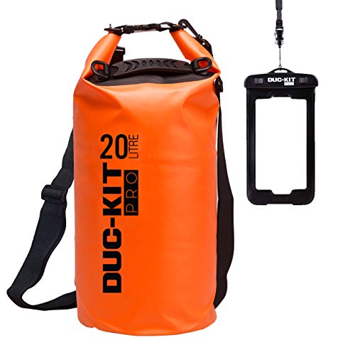 Duc-Kit Pro 10L Orange Waterproof Dry Bag + Smart Phone IPX8 Case