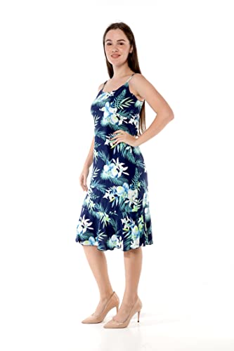 Image of Women's Hawaiian Mermaid Ruffle Dress Signature Prints | Mermaid Silhouette; Ruffle Hem; Soft Rayon Fabric; Signature Floral Prints; Resort Vacation Style