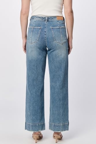 DEAR JOHN Holly Straight Leg Women's Jeans High Rise Full Inseam Comfort Streatch Denim4