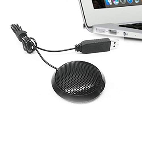 Microphone PC USB omnidirectionnel 360° noir haute sensibilité pour visioconférence - 4
