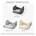 MANON ROSA Dog Car Seat Booster Sofa Cushion Travel Bed Pet Detachable & Washable Carrier Bag with Clip-On Safety Leash for Small & Medium Dogs (Light Gray)