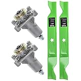 8TEN Spindle Medium Lift Blade Kit for Ariens AYP Husqvarna Poulan 46 inch Deck YTH 2146 21K46 2246 23K46 21546299