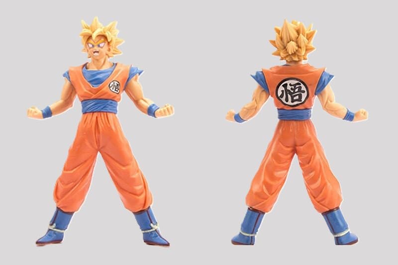 Image of Awestuffs Goku Super Saiyan Large Action Figure Limited Edition Figure Manga Toy Collectible (Goku Super Saiyan)