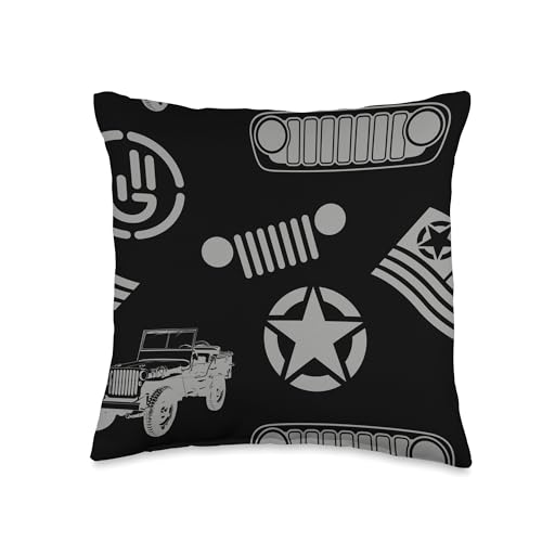 Jeep Pattern - Officially Licensed Throw Pillow