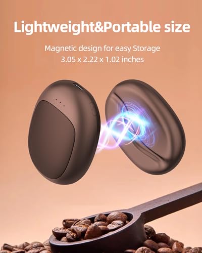 Rechargeable Hand Warmers, Electric Hand Warmers 5200mAh (2-Pack), 3 Heat Settings, Up to 18 Hours of Use, Ideal for Raynaud's Patients