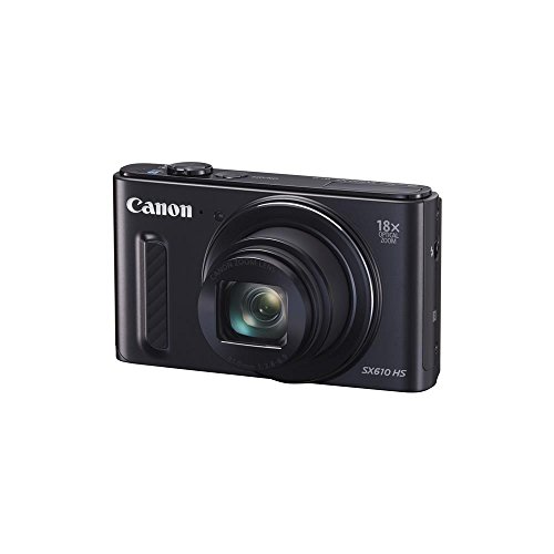 Canon SX610 HS - Cámara compacta de 20.2 Mp (pantalla de 3", zoom óptico 18x, estabilizador óptico, video full HD), negro