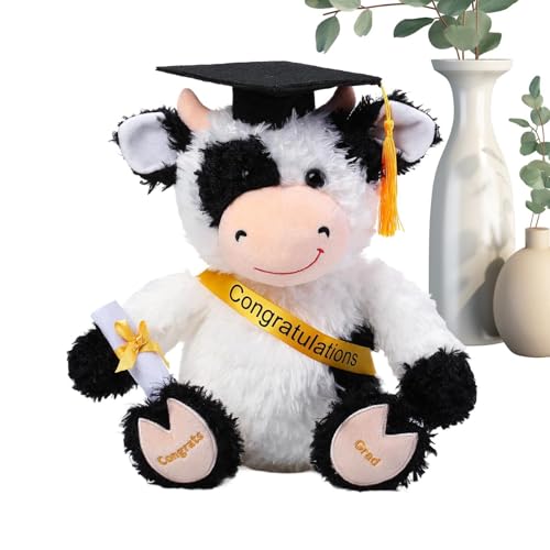 Peluche de vaca de 23 cm para decorar habitaciones infantiles y escritorios de estudiantes