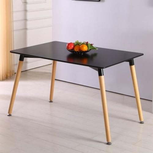 P&N Homewares Halo 4 or 6 Seater Dining Table – Compact Rectangle Table with Solid Wooden Legs – Modern Retro Design – Premium Quality, Easy to Assemble, Perfect for Homes, Apartments, and Offices