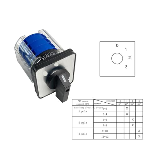 Interruptor LW26-32/3 selector de 3 polos 660V para control de motor trifásico 2