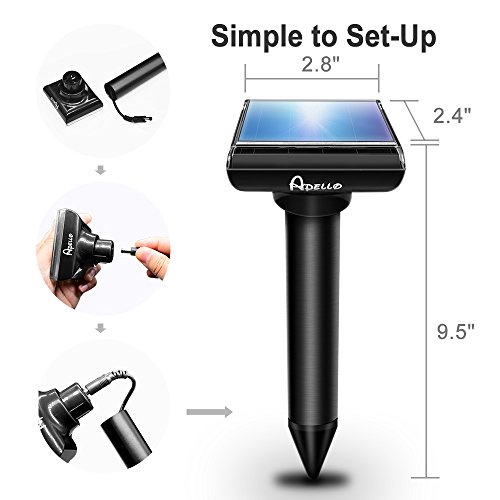 Apello AL-ZB03 2024 Apello Solar Mole Repellent Chipmunk Repellent Ultrasonic Vole Repellant Gopher Repellent Outdoor Solar Mole Repeller thumb #1