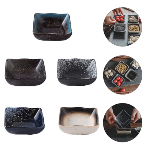 Juego de 5 platos de cerámica para sushi estilo japonés miniatura 6
