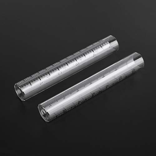 MONOJLY 2 Stück transparentes Glas-Regenmesser-Ersatzrohr für den Außenbereich, Garten, Hof, Zuhause, geeignet für die Dekoration von Hof und Außenbereich