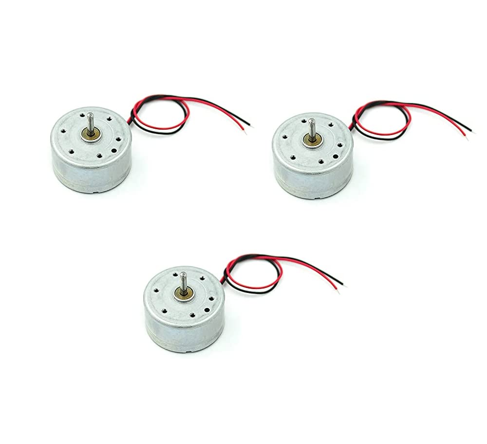 xcluma DC Motor Micro 300 Solar DC 3V 4.5V 5V Motor For DIY Toys, For CD Player, 2 Pins Plug Spacing 2.0mm PH2.0mm Brush Motors (Pack of 3)-image-29