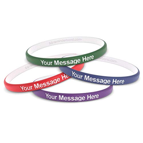Reminderband Custom Rubber Bracelets - Thin Luxe Wristbands4