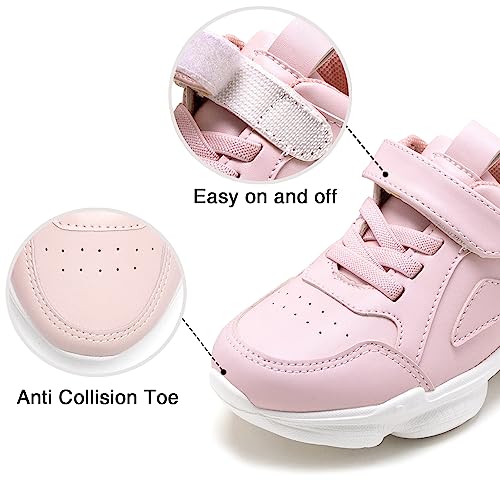 THEE BRON Tênis esportivo leve para caminhada e corrida para meninos e meninas, Am03 - rosa, 12 Litt