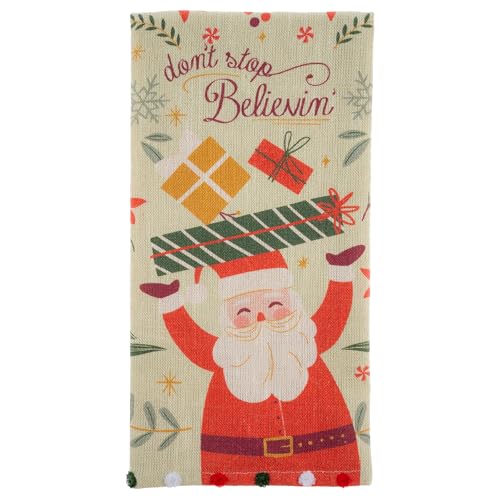 Karma Holiday Tea Towel - 100% Cotton Hand Towels for The Kitchen - Modern Home Decor – Don't Stop Believin