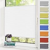 ③【𝐌𝐚𝐭𝐞𝐫𝐢𝐚𝐥 & 𝐏𝐟𝐥𝐞𝐠𝐞】 Aus widerstandsfähigem, lichtdurchlässigen Polyester, OEKO-TEX Zertifikat, nicht toxisch und harmlos. Der Stoff mit gutem Sichtschutz, UV Schutz,Sonnenschutz und pflegeleicht, kann mit einem Staubwedel oder einem feuchten Tuch leicht abgewischt werden. Das Faltrollo ist geeignet auch für Feuchträume,Zb.Badezimmer Küche Keller usw. In verschiedene Farbe zum Wahl, Beige und Weiß in der Crushed Optik.