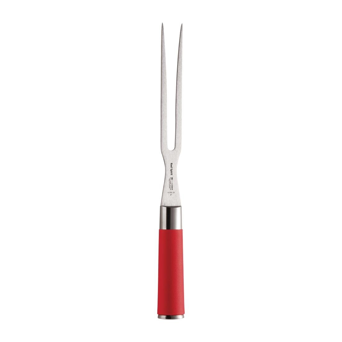 F. DICK Tranchiergabel, Red Spirit (Fleischgabel 20 cm, X55CrMo14 Stahl, nichtrostend) 91701202, 32.5 x 2.95 x 2.54 cm | F. DICK Grillbesteck aus X55CrMo14 Stahl mit ergonomischem Griff für Fleischzubereitung in langlebiger Profiqualität