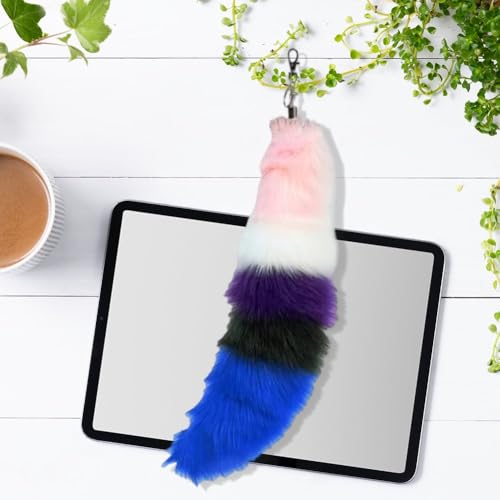 Queue duveteuse de renard multicolore à offrir en cadeau pour les fans de mode - 4