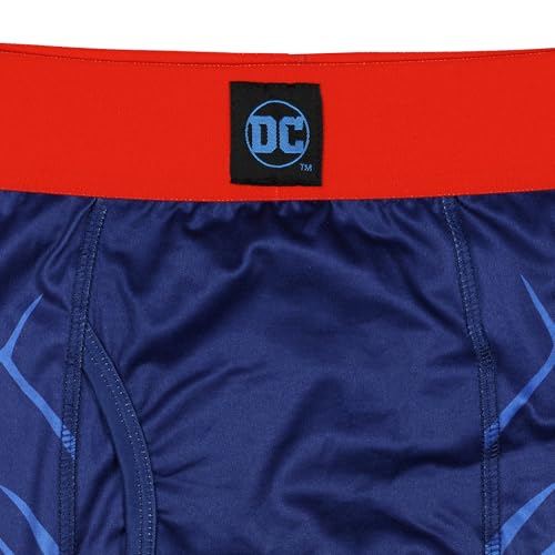 INTIMO DC Comics Superman Boxer Briefs Suit and S Shield Logo Snug Fit Adult Supportive Underwear3