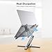 OMOTON 360° Rotating Laptop Stand Riser for Desk, Ergonomic Foldable Computer Stand Adjustable Height Angles for Collaborative Work, Easy Storage Fit Macbooks,All Laptops up to 16 inches, Space Grey