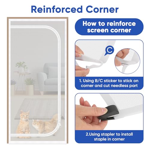 Adjustable Size Reinforced Cat Screen Door, Customizable DIY Screen Door by MYPIN - Used condition - Image 5