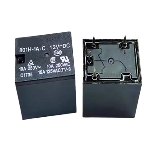 Relé 801H-1A-C 12V 10A 4PIN micro rrele de potencia de 12 voltios corriente continua 5PCS 2