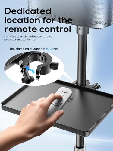 Haweah Beamer Ständer | Höhenverstellbar 40–110 cm, Bodenständer mit 1/4-Zoll-Gewinde & 360° Drehung, kompatibel mit Projektor, Kamera & Webcam für Zuhause und Büro (Schwarz)