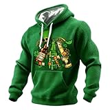 Generisch Sudadera de punto con capucha para el Día de San Patricio – Sudadera de forro polar, Verde oscuro., M