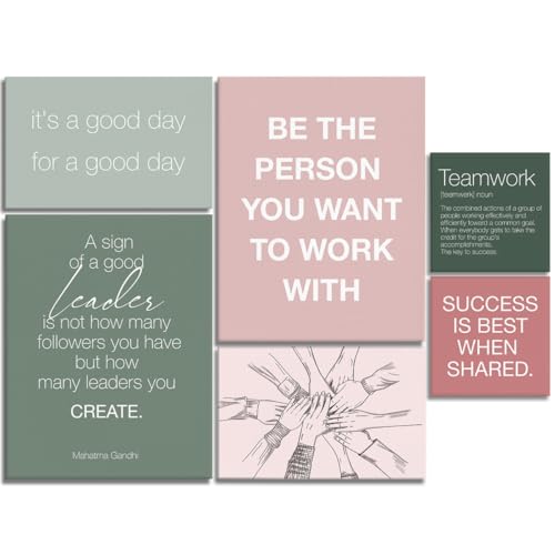 YEOION Inspirational Office Wall Art for Women,Motivational Teamwork Wall Decor