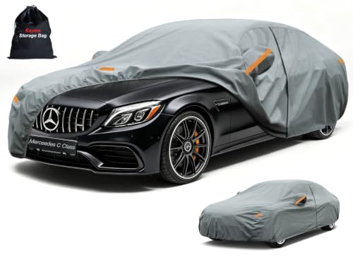 Image of Kayme Waterproof Heavy Duty Car Cover Custom Fit Mercedes Benz C Class