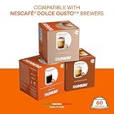 Zestaw Variety Dunkin’ Donuts – 60 Kapsułek Kawy, 3 Smaki: Cappuccino, Caramel Latte & Original Blend, Kompatybilne z Ekspresami Dolce Gusto, Kremowe & Aromatyczne, Idealny na Prezent