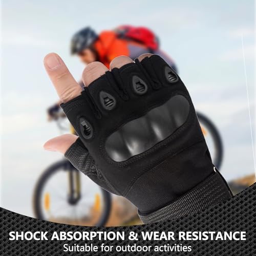 Galenecx Taktische Handschuhe, Taktische Halbfinger Handschuhe Atmungsaktiv, Militär Einsatzhandschuhe, für Airsoft Militär Paintball Schießen Und Other Outdoor Activities Gloves