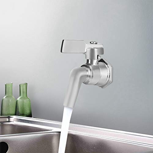 304 Edelstahl Wasserspender Ersatzzapfen, 1/2 Zoll Bierhahn Mini Zapfhahn Auslaufhahn für Homebrew Barrel Wein Getränkespender zum Ausgeben von Bier Tee Wein Wasser Säften, Ersatz Weinfass Wasserhahn