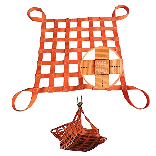 Reti Di Sollevamento In Poliestere - Red De Protección De Seguridad, Red De Carga De Poliéster, Red De Carga Elástica, Para Puerto, Flete, Correas Para Manejo De Materiales De Construcción(4 X 4M/Mesh