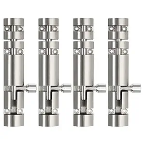 Atlantic Zaylo AluminiumTower Bolt 4 inch, S.S. Finish, Pack of 4 Pieces