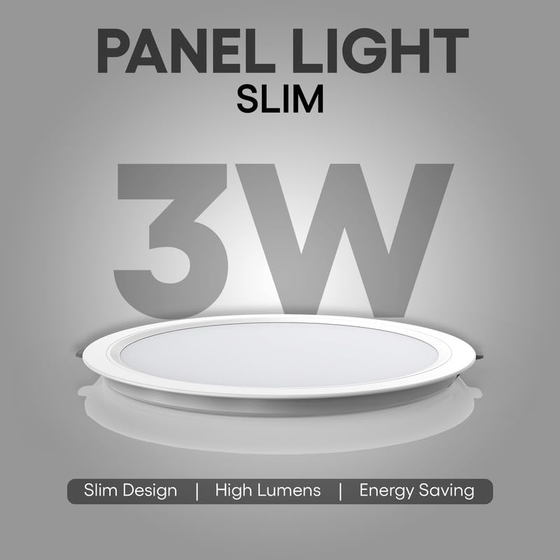 Image of Hi-Fi OLLO 3 watt Downlight for Junction Box | Cool Day White (6500K) |68 mm Cutout| Inbuld Driver| Round Ied Light for Ceiling Pack of10