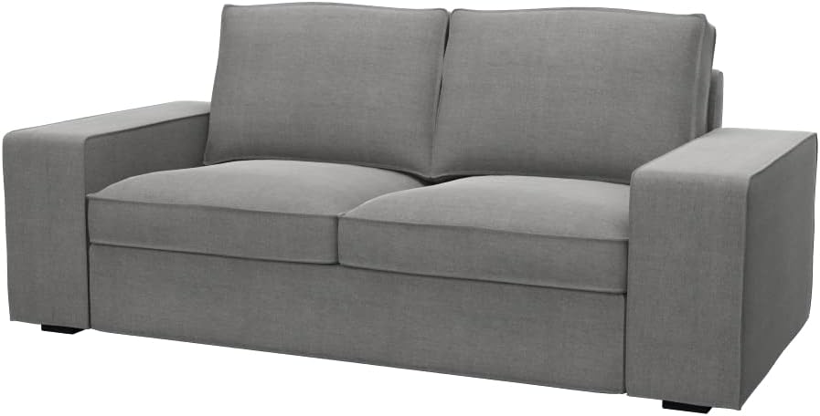 Soferia Replacement Compatible Cover for Kivik 2-Seat Sofa, Fabric Elegance Light Grey