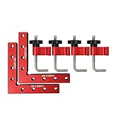 ATOLS 90 Degree Positioning Squares 5.5inch,2Pcs Right Angle Clamp with 4 Clamps, Aluminum Alloy...