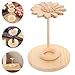 Yardenfun Wooden Flower Aromatherapy Diffuser with Essential Oil Holder Organizer and Base, Natural Wooden Essential Oil Diffuser for Home, Beauty Salon, Yoga Room Aromatherapy Use