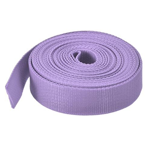 Image of MECCANIXITY Lightweight Polypropylene Webbing Strap 1 1 /4 inch 10 Yard Backpack Strapping Band Lavender Purple for Outdoor Luggage Cargo Straps