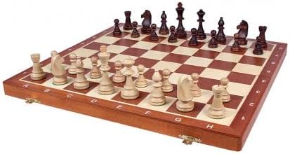 Miniatura 2 de Juego de Ajedrez de Torneo de Madera con Tablero de Madera y Piezas de Ajedrez - Ajedrez - Europeo (21" (52cm) - No.6)