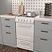 Avanti GRO20P0W Gas Range Oven Compact Freestanding Design, 4 Burners with Electronic Ignition, 2.1 Cu.Ft. Capacity Features Solid Door Storage Drawer Broiler and Accessories, 20-Inch, White