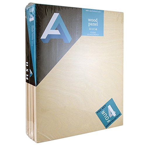 Art Alternatives Wood Panel Super Value 11x14 Pack of 4