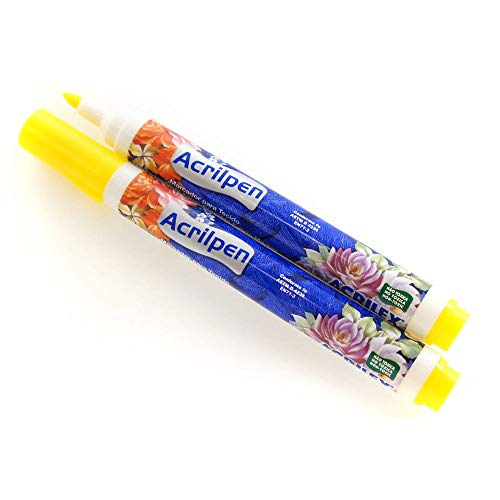 Caneta para Tecido Acrilpen amarelo Ouro 1 unid - Acrilex