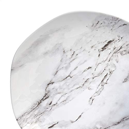 Amazon Basics Melamine Dinnerware Set, Service For 4, White Marble - Set Of 12 #TOP2