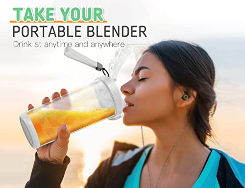 Portable Blender, 20 Oz Personal Blender For Shakes And Smoothies With 6 Blades, Small Fresh Juicer Portable Blender Cup Rechargeable Bpa-Free, Mini Blender Portable For Travel/Office/Home/Gym/Camping #TOP5
