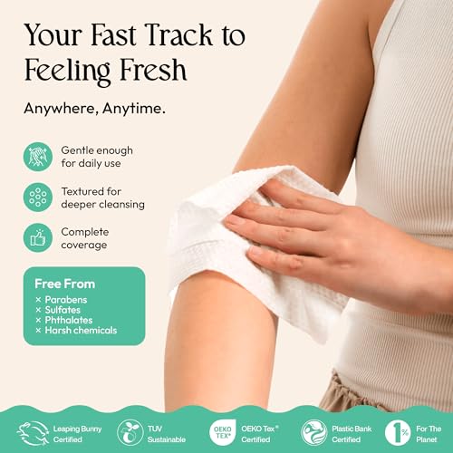 Image of FOMIN Acidified Mini Deodorant Travel Wipes - 72 Count Coastal Breeze