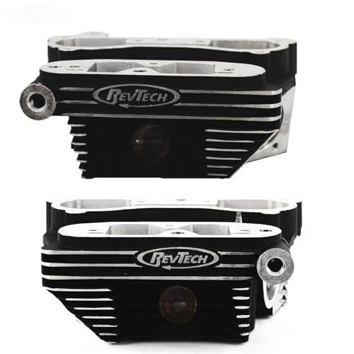 Black Front & Rear Cylinder Heads Engine Assembly Fit For Harley 88" and 100" Motors