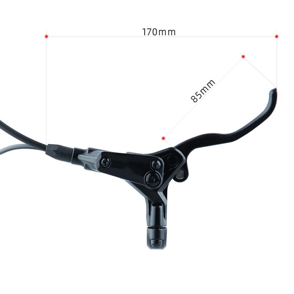 FACAIIO Frein à disque hydraulique pour vélo électrique, double étriers avant et arrière avec interface SM 2 broches, compatible avec rotors de 140/160/180/203 mm, noir